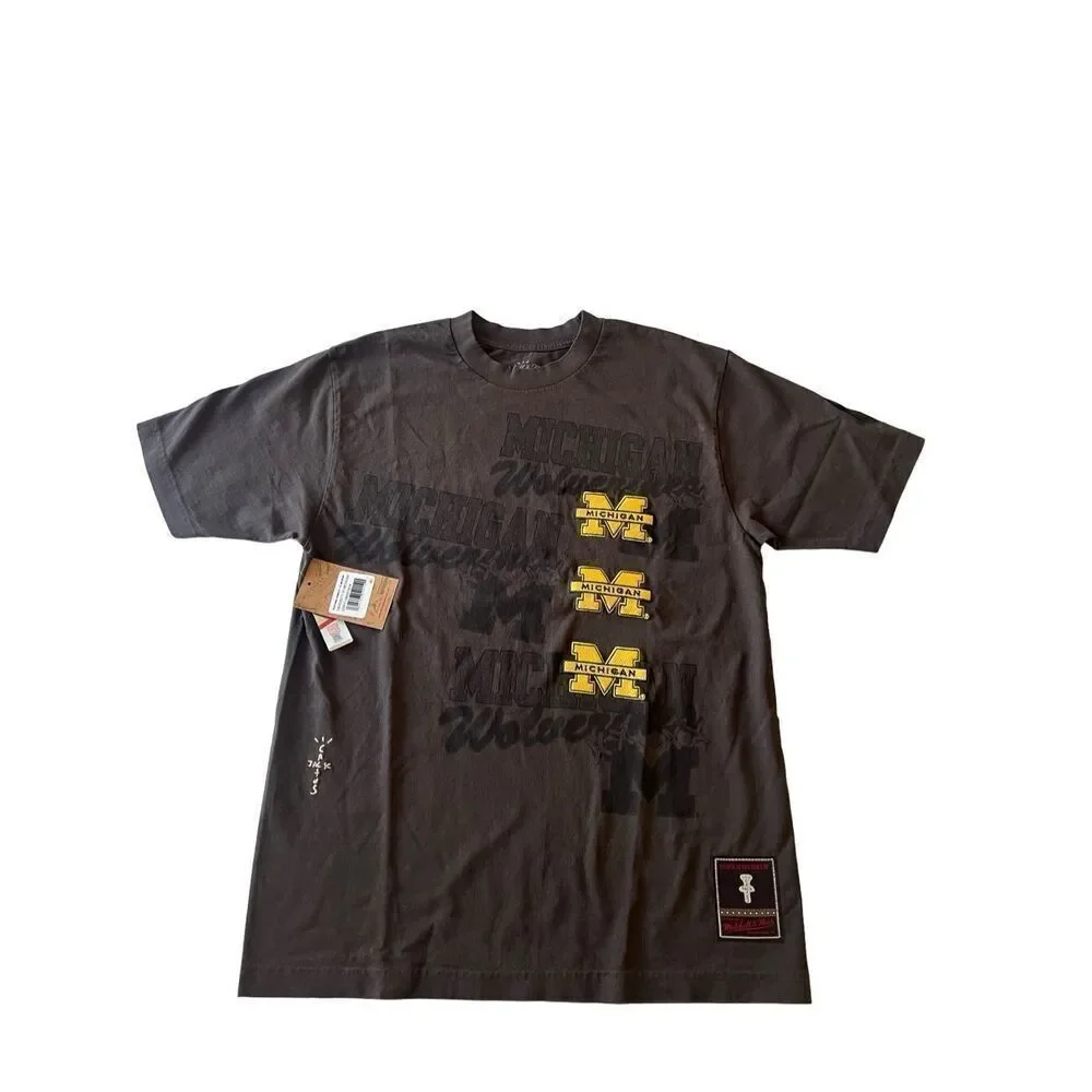 Cactus Jack Travis Scott x Mitchell & Ness T-Shirt Michigan Limited Ed Size M